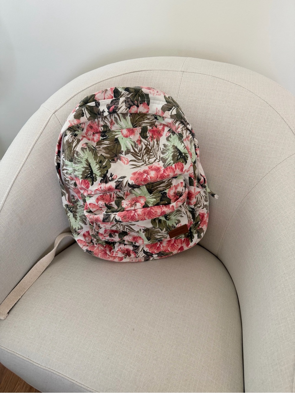 Rip Curl Floral Print Canvas Backpack